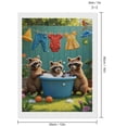 thumbnail image 2 of Diamond Art Kit for Adults, Playful Raccoons Laundry Day Garden Diamond Painting for Adults Beginners, 5D DIY Diamond Art Painting Kits, Colorful Diamond Painting Craft for Home Decor 12x16, 2 of 7