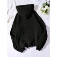 thumbnail image 3 of Chic Best Friends Graphic Hoodie for Women - Cozy Fleece-Lined Pullover with Kangaroo Pocket, Casual Sporty Style, 3 of 6