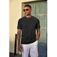 thumbnail image 2 of COOFANDY Men' T-Shirt Short Sleeve Crew Neck Textured Shirts Classic Knit Pullover Tees, 2 of 6