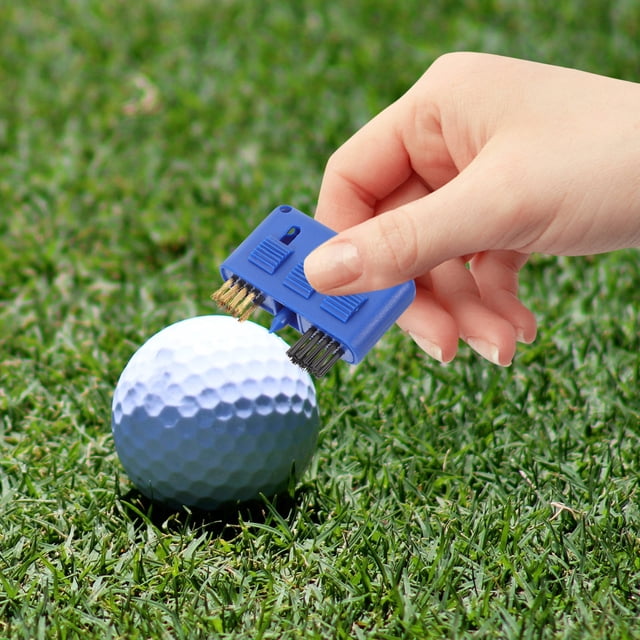 unbranded 2Ud Cepillo Para Limpiar Pelotas De Golf Azul Herramienta Duradera Para Uso Diario En