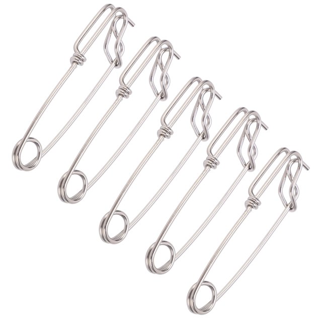M Buder 5 Piezas de Clips de Pesca Giratorio Acero Inoxidable Conectores Ojo Cerrado Herramienta de Cierre Rápida para Hilo Largo (2.0 x 80 mm / 0.07 x 3.14 pulgadas) Ideal en Agua Dulce y Salada