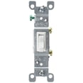 thumbnail image 1 of Interruptor Leviton C22-01451-02W con conexión a tierra, blanco silencioso, 1 of 1