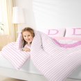 thumbnail image 3 of Manfei Initial Letter D Design King Size Comforter Sets,Abstract Line Art Comforters King Size,Pink Reversible,3-Piece,1 Comforter and 2 Pillowcases, 3 of 7
