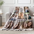 thumbnail image 3 of Custom Blanket with Photos Text, Personalized Pictures Collage Customized Flannel Throw Blankets Custom Wedding Blankets for Couple, Anniversary, Engagement Gift Blanket&nbsp;-8Photo-1, 3 of 6