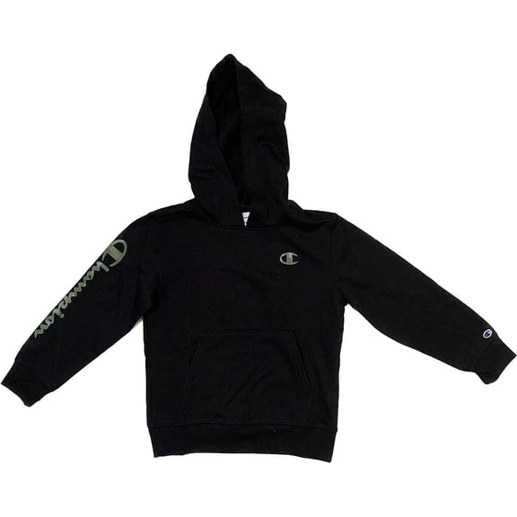 Champion Youth Boy's Pullover Hooded Sweatshirt, Black, X-Small 5/6
