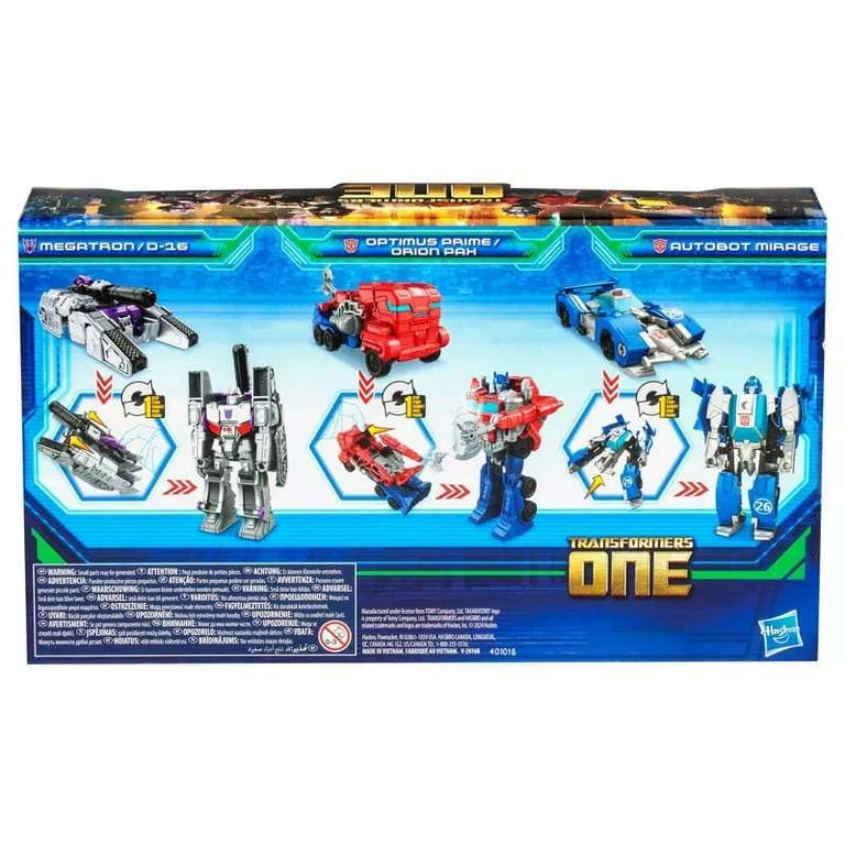 Transformers One Iacon Race Megatron / D-16, Optimus Prime / Orion Pax, & Autobot Mirage - 3-Pack Transformers One Iacon Race Megatron / D-16, Optimus Prime / Orion Pax, & Autobot Mirage - 3-Pack