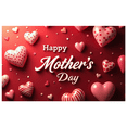 thumbnail image 1 of Red Background Banner with Roses Hearts and Glitter for Mother's Day Decorations Party Supplies Photography Props Mother Day Backdrop Happy Mothers Day Decors, 1 of 4
