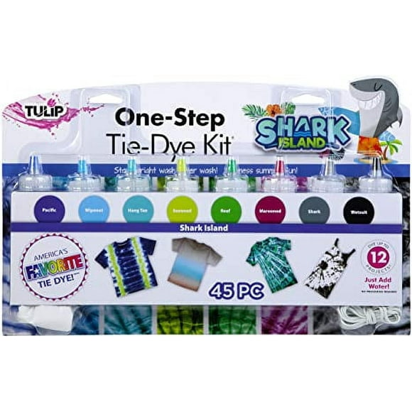 Tulip One-Step Tie-Dye Kit 8 Vibrant Colors Tie-Dye, Shark Island