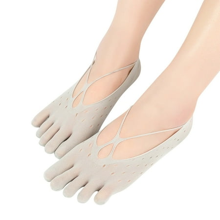 

Baocc accessories 3 Pairs Women s Solid Ice Silk Socks Breathable Invisible Socks Non Slip Socks Low Socks Socks Grey