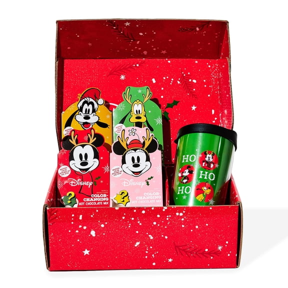 Thoughtfully Disney Mickey & Friends Color-Changing Hot Chocolate Mix with Double-Wall Tumbler, Hot Cocoa Disney Fan Gift Set