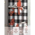 thumbnail image 6 of Christmas Cardinal Sheer Curtains 72 Inch Length 2 Panels Set, Winter Xmas Bird Branch Black White Plaid Voile Window Treatment Curtains Sheers Drapes for Bedroom/Living Room/Kitchen 52"x72"x2, 6 of 7