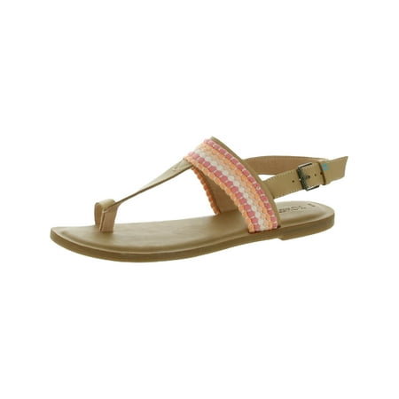 

Toms Womens Bree Leather Toe Loop Thong Sandals