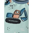 thumbnail image 3 of Newborn Baby Boy Clothes Cartoon Pattern Long Sleeve Romper + Pants + Hat 3PCS Outfits Set Blue 3-6 Months, 3 of 6