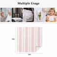 thumbnail image 6 of Cloth Napkins Set of 8 - 20x20 Inches, Pink Striped Washable Reusable Table Napkins, Blue Geometric Line Stripes Farmhouse Soft & Absortbent Dining Napkin for Party Wedding Hotel Restaurant, 6 of 9