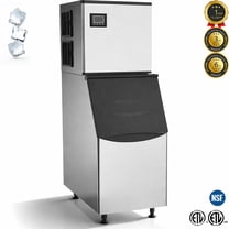 350 Lbs/ 24H Commercial Ice Maker Split Ice Cube Machine Cafe, Free Standing Ice Cube Machine 110V, NSF