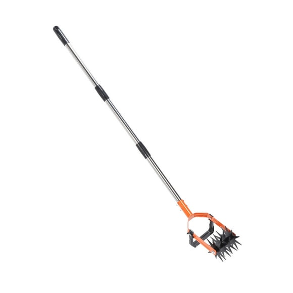 Garden Cultivator Tool, Stainless Steel Extendable Hand Tiller Cultivator with Weeding Blades for Garden Maintenance Yard Care Lawn Management