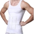 thumbnail image 3 of SMZ Mens Compression Shirt Slimming Body Shaper Workout Tank Tops Abs Abdomen Gynecomastia Tummy Control Undershirts Shapewear, 3 of 5