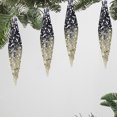 thumbnail image 3 of KOYPTL Christmas icicle Ornament Balls Shatterproof Final Drop Ornaments for Tree Decorations Christmas teardrop Ornaments 6 Set Glitter Swirl Drop Hanging Ornament for Xmas Holiday Party, 3 of 4