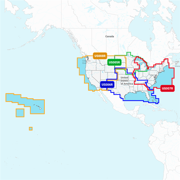 Garmin Cartographie Marine 010-C1290-20 Navionique; Code de Région NSUS006R; Couverture Détaillée des Lacs, Rivières et Côtiers du Sud des É.-U.; sur Carte SD/Micro-SD