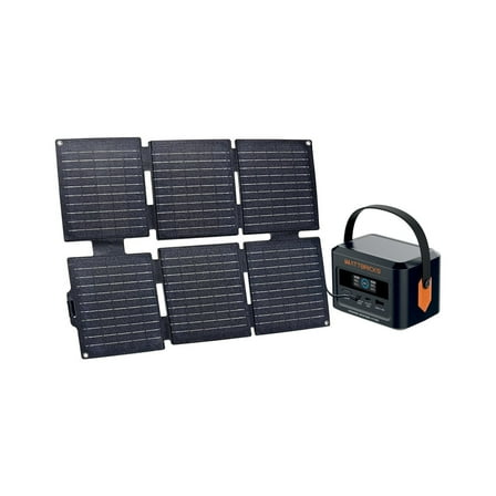 Wattbricks Energy 120W Peak Portable Power & 30-Watt Portable Solar Panel Bundle