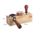 thumbnail image 3 of 58mm Café Tamper Holder Espresso Portafilter Station Tamper Stand Base de madera, 3 of 11
