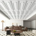 thumbnail image 2 of Art3d White 24''x48'' Drop-In Ceiling Tiles, 12 pack PVC Waterproof 3D Wall Paneling for Interior Decor,96 Sq.ft., 2 of 9