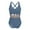 Blue, variant on Women's 2025 Fashion Swimsuit Cut out Swimsuit Set V Neck Front Criss Cross Swimsuit Summer Beach Wear Clearance Swimsuits for Women