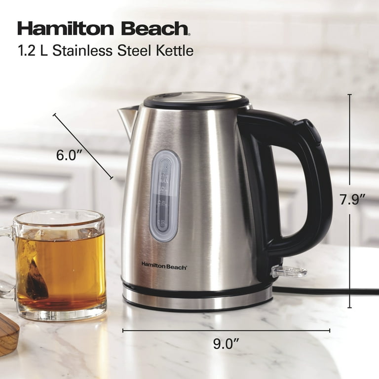 Hamilton Beach Stainless Steel Kettle 1.2 liter 5 cup capacity 40852 Walmart