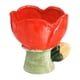 thumbnail image 2 of Cuenco de porcelana con forma de tulipán, ligero, moderno, para almacenamiento y preparación de cocina. Rojo, 2 of 9