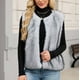 thumbnail image 1 of Chaqueta de abrigo cálida para mujer, de invierno, lisa, con cuello en V y sin mangas., 1 of 9