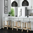 thumbnail image 4 of Butler Specialty Company Riviera Square 24"H  Rattan Counter Stool - White/Black, 4 of 6