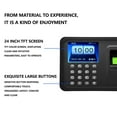 thumbnail image 6 of Biometric Fingerprint Password Device, Employee Attendance Machine, 4-Inch LCD Screen Time Clock Recorder, Fingerprint Scanner for Employee Check-In, 6 of 9
