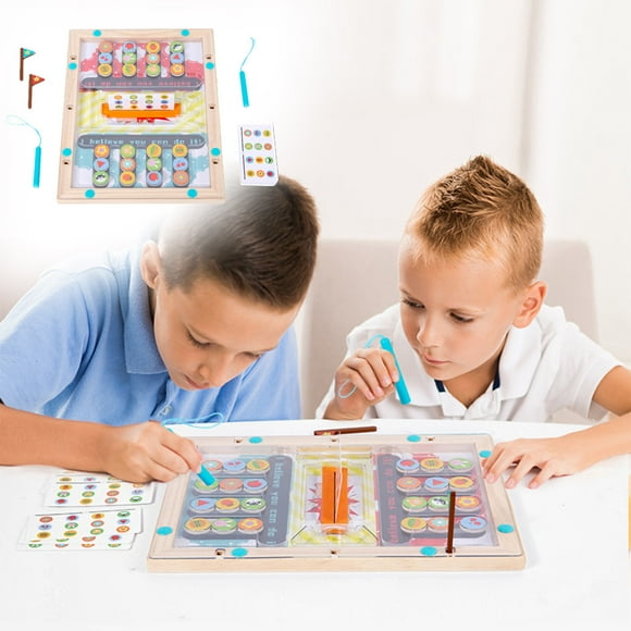 EQWLJWE Toys Gift Girls Boys,Montessori Toys,Learning Games for Kids,Children's Two-player Battles Chesse Game Holding Pen Training Logical Thinking Ability to Train Chesse