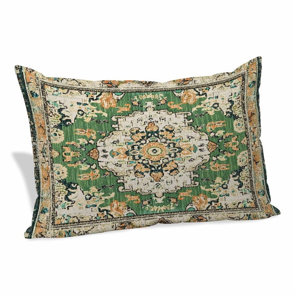 Green Boho Pillow Covers 12"x20", Farmhouse Tribal Vintage Tribal Texture Soft Brushed Microfiber Breathable Throw Pillow Covers, Decorative Pillowcase with Zipper for Couch Sofa Bedroom Living Room