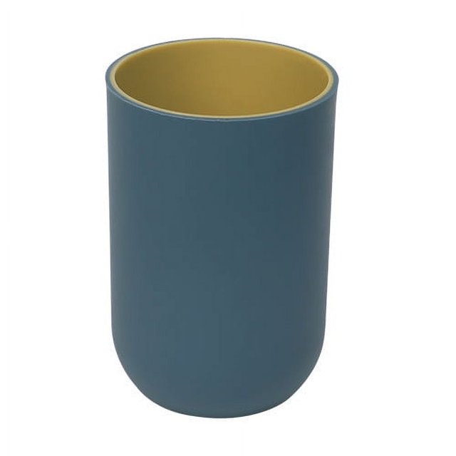 ZHAOCHENG (Verdeamarillo)Vaso para cepillos de dientesVaso de cerámica con superficie mate, vaso para guardar cepillos de dientes y pasta de dientes, ideal para el baño, Ø7x10,7cm