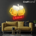 thumbnail image 3 of Craftnamesign Beer Neon Sign for Bar Pub Party Wall Art, Beer Club Decor, Drinks Shop Welcome Sign, 3 of 4