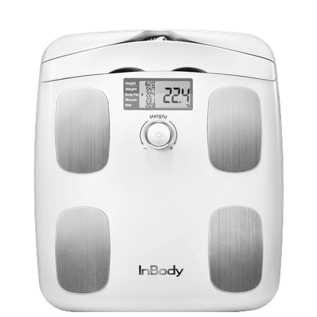 InBody Dial H20 Smart Full Body Composition Analyzer Scale - BMI, Body Fat, Muscle Mass - Bluetooth Connected - White