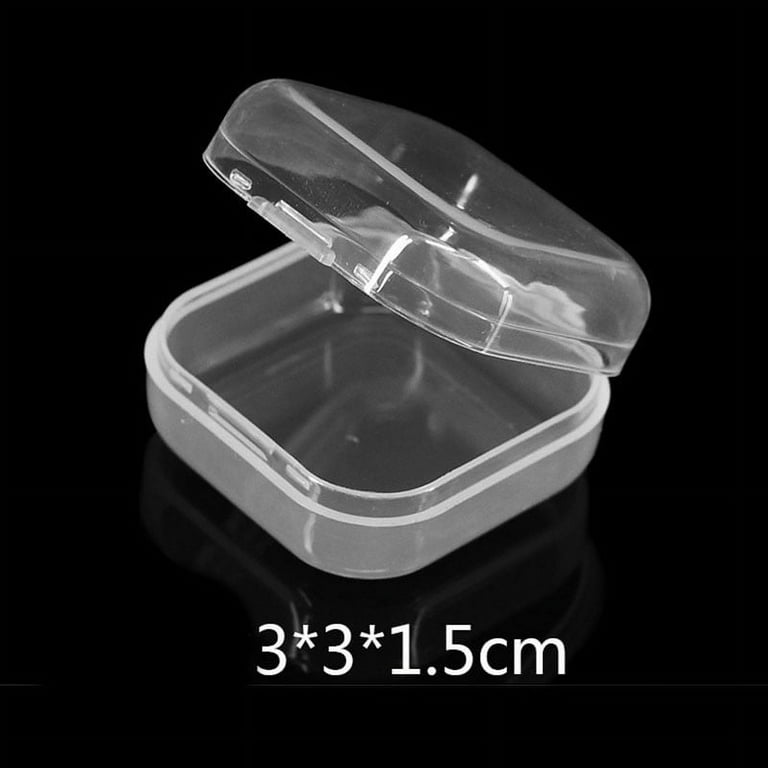 Small Plastic Storage Container Boxes Mini Clear Jewelry Earplugs