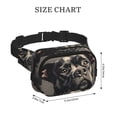 thumbnail image 4 of Balery Vintage Dog Illustration Mochila Cinturón para Mujeres y Hombres, Bolsa de Cintura Impermeable de Doble Capa con Correa, 4 of 9