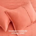 thumbnail image 5 of Sleep Zone 85gsm Cationic Microfiber Comforter Set, Luxury Ultra Soft All Season Bedding, Queen Coral, 5 of 11