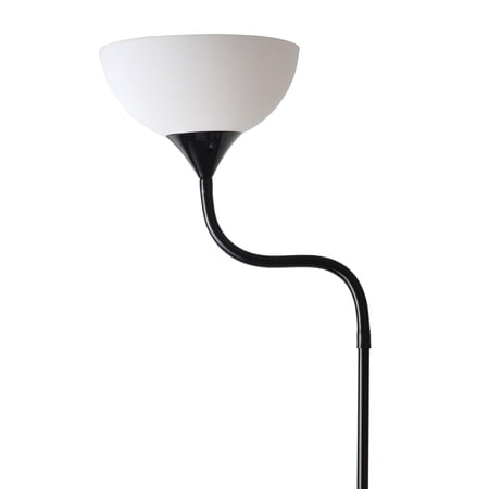 MAINSTAYS 71” MODERN JELLY GOOSENECK FLOOR LAMP, BLACK, ADULT