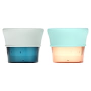 Boon Snug Snack®, Universal Silicone Snack Lid with Cup, 9m+, 2 Cups & 2 Lids, 7 oz (207 ml) Each