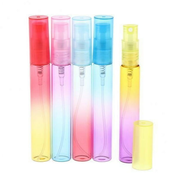 Set de 2 Frascos para Perfume en Spray jinwen Tubo de Vidrio 10 cm Recargables Multicolor 2 piezas