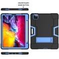 thumbnail image 5 of iPad Pro 11 inch 2nd Generation 2020 Shockproof Case, iPad Pro 11 2020 Case, Dteck Heavy Duty Anti-impact Rugged Hybrid 3 Layer Full Body Protection Case Built-in Kickstand, Black+Blue, 5 of 6