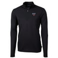 thumbnail image 2 of Men's Cutter & Buck Black SMU Mustangs Big & Tall Virtue Eco Pique Recycled Quarter-Zip Pullover Top, 2 of 3