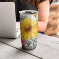 thumbnail image 4 of 20 Oz Flowers and Butterflies Coffee Tumbler Double Wall Insulated Stainless Steel Water Bottle | Metal Reusable Thermoses Flask with Cup Cap | Leak & Sweat Proof with Anti-Dust Lid, 4 of 7