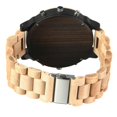 thumbnail image 4 of Men's Wooden Watches Dual Time Zone Large Dial Quartz Watches, 4 of 5