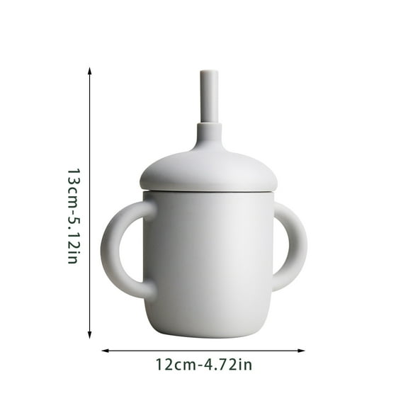 EUDIDV Collapsible Silicone Cup Straw Cup Learning Drinking Cup Anti-fall High Temperature Children's Cup Travel Silicone Cup