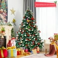 thumbnail image 2 of Costway 6ft Snow Hinged Artificial Christmas Tree w/ 1111 Tips & Metal Stand, 2 of 10