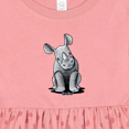thumbnail image 4 of Inktastic Curious Rhinos Girls Baby Dress, 4 of 5